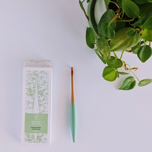 mindfulknits Premium Ergonomic Beech Wood Crochet Hook – Crochet Supplies for Relaxation & Stress Relief image 6