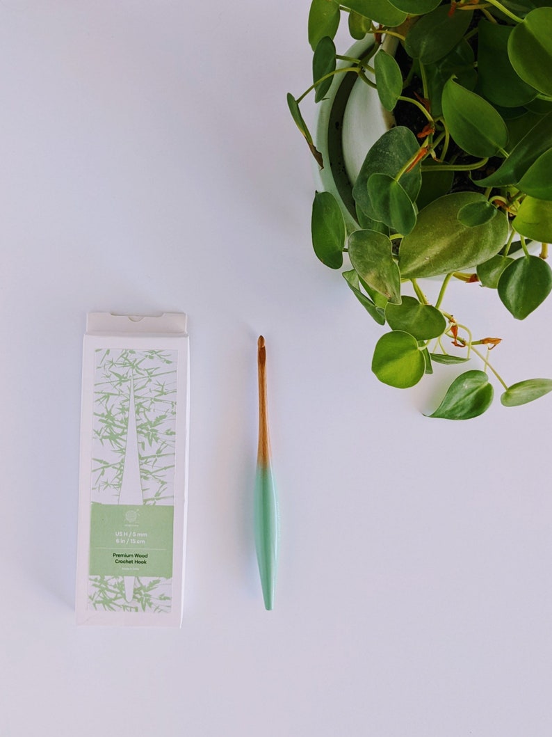 mindfulknits Premium Ergonomic Beech Wood Crochet Hook – Crochet Supplies for Relaxation & Stress Relief image 6