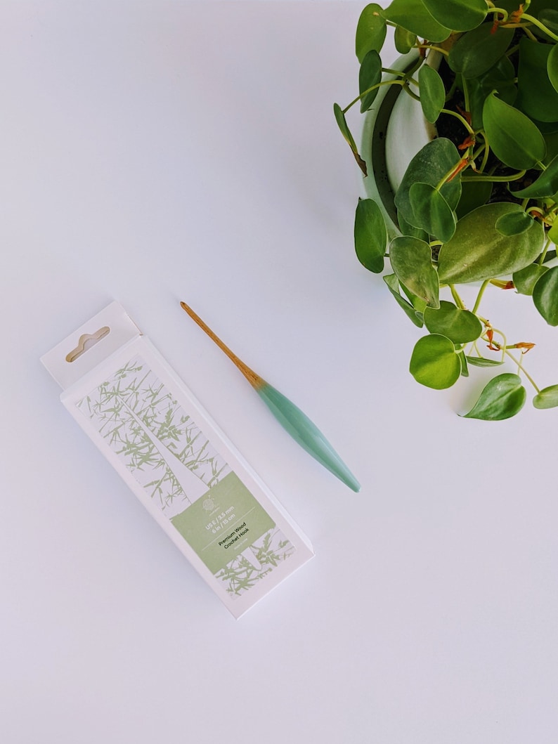 mindfulknits Premium Ergonomic Beech Wood Crochet Hook – Crochet Supplies for Relaxation & Stress Relief image 7