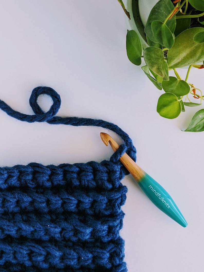 mindfulknits Premium Ergonomic Beech Wood Crochet Hook – Crochet Supplies for Relaxation & Stress Relief image 3
