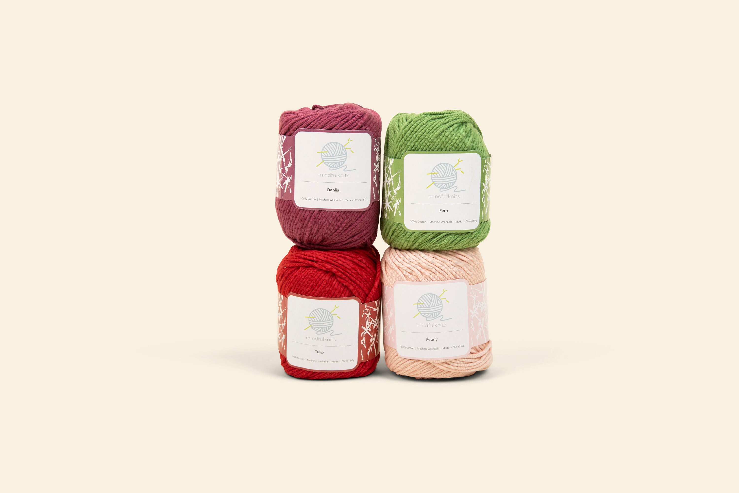 mindfulknits Kit de tricot pour débutant avec aiguilles à tricoter,  aiguille à laine et fil à