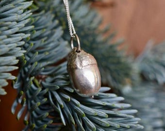 READY TO SHIP Handmade Silver Acorn Necklace, Acorn Pendant, Silver Jewelry, Nature Inspired, Gift for Her, Autumn Jewelry