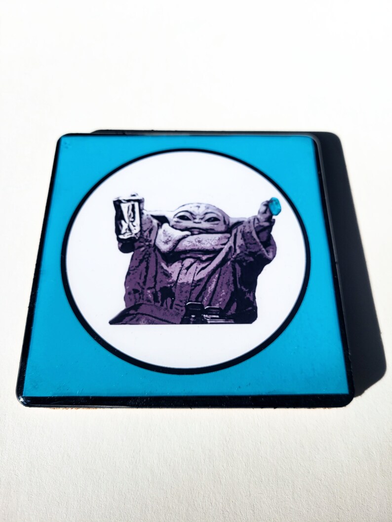 Mandalorian/'s Grogu Coasters Barware Drinkware Star Wars Coasters