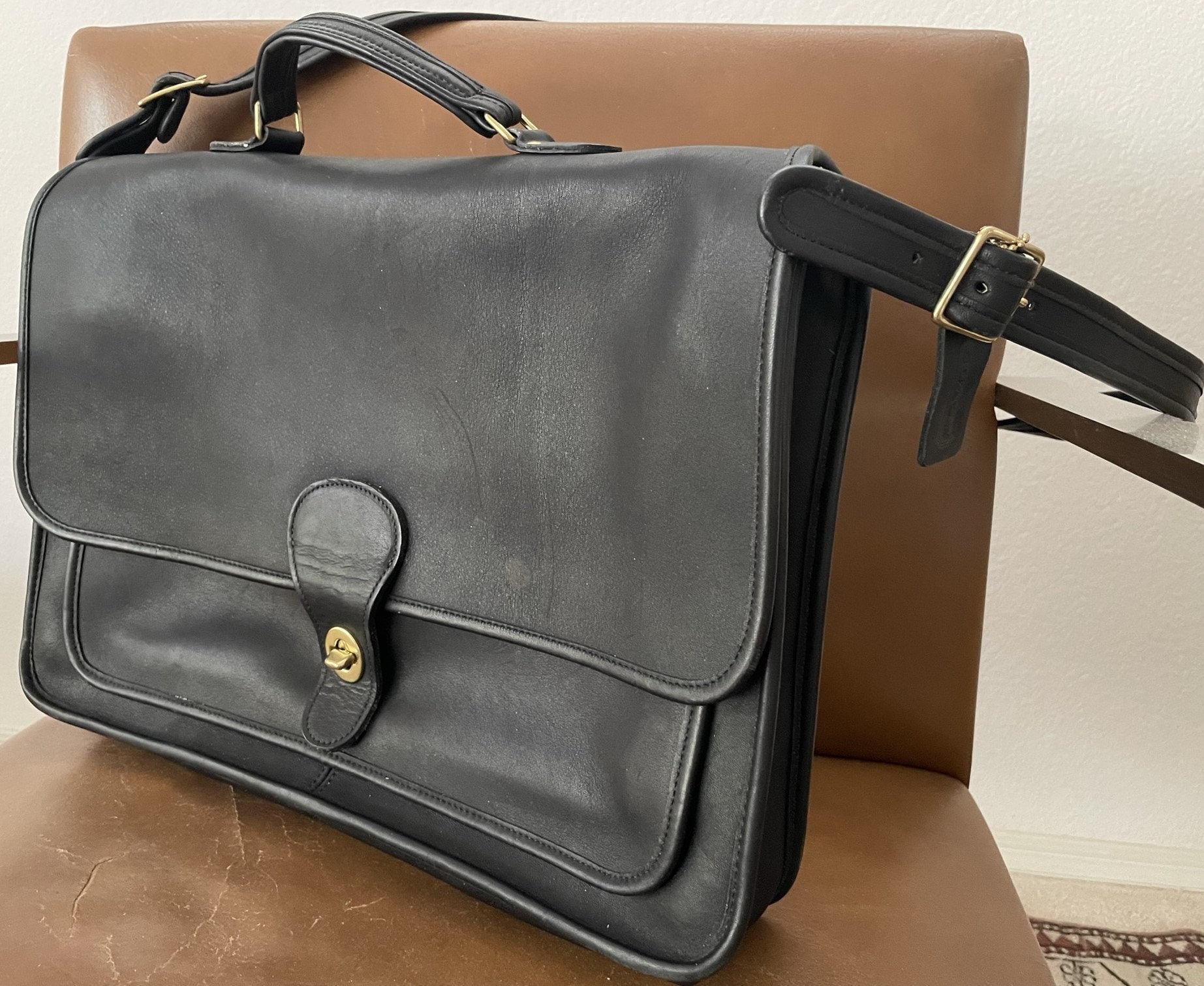 Free US Ship Vintage Genuine Coach 5180 Metropolitan Leather