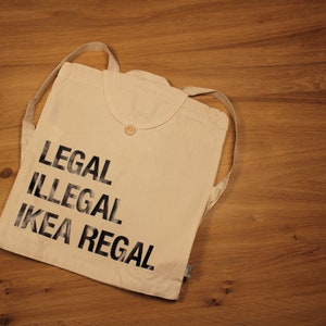 FestivalrucksackLegal Illegal Ikea RegalJute/Beutel/Tasche/Baumwollbeutel/Turnbeutel/Jutebeutel/Juterucksack/Stofftasche/stoffbeutel Bild 4