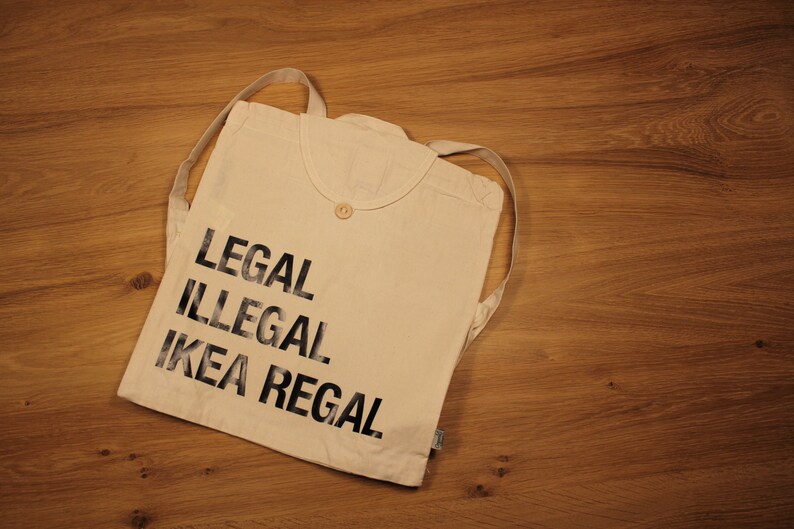 FestivalrucksackLegal Illegal Ikea RegalJute/Beutel/Tasche/Baumwollbeutel/Turnbeutel/Jutebeutel/Juterucksack/Stofftasche/stoffbeutel Bild 4