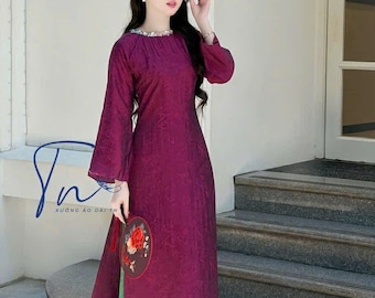 Vietnamese traditional Ao Dai Gam for Women|girls|teen set