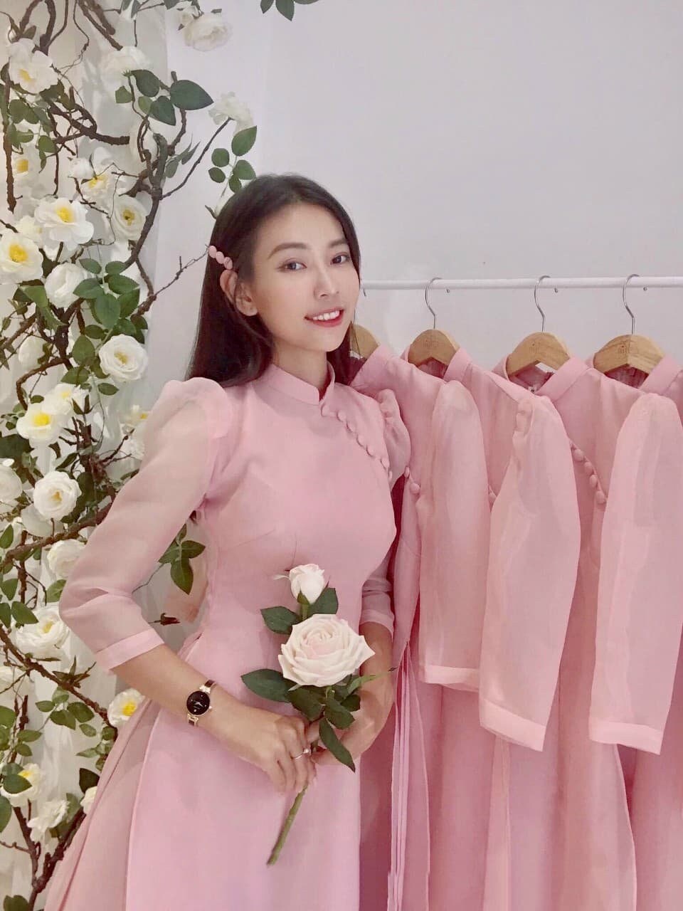 Pre-made: Vietnamese dress (ao dai nguyen bo)- with pants