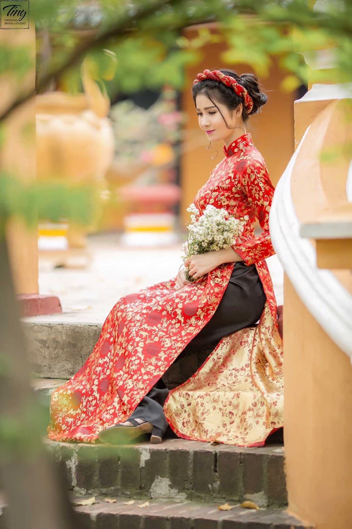 vietnamese silk robe