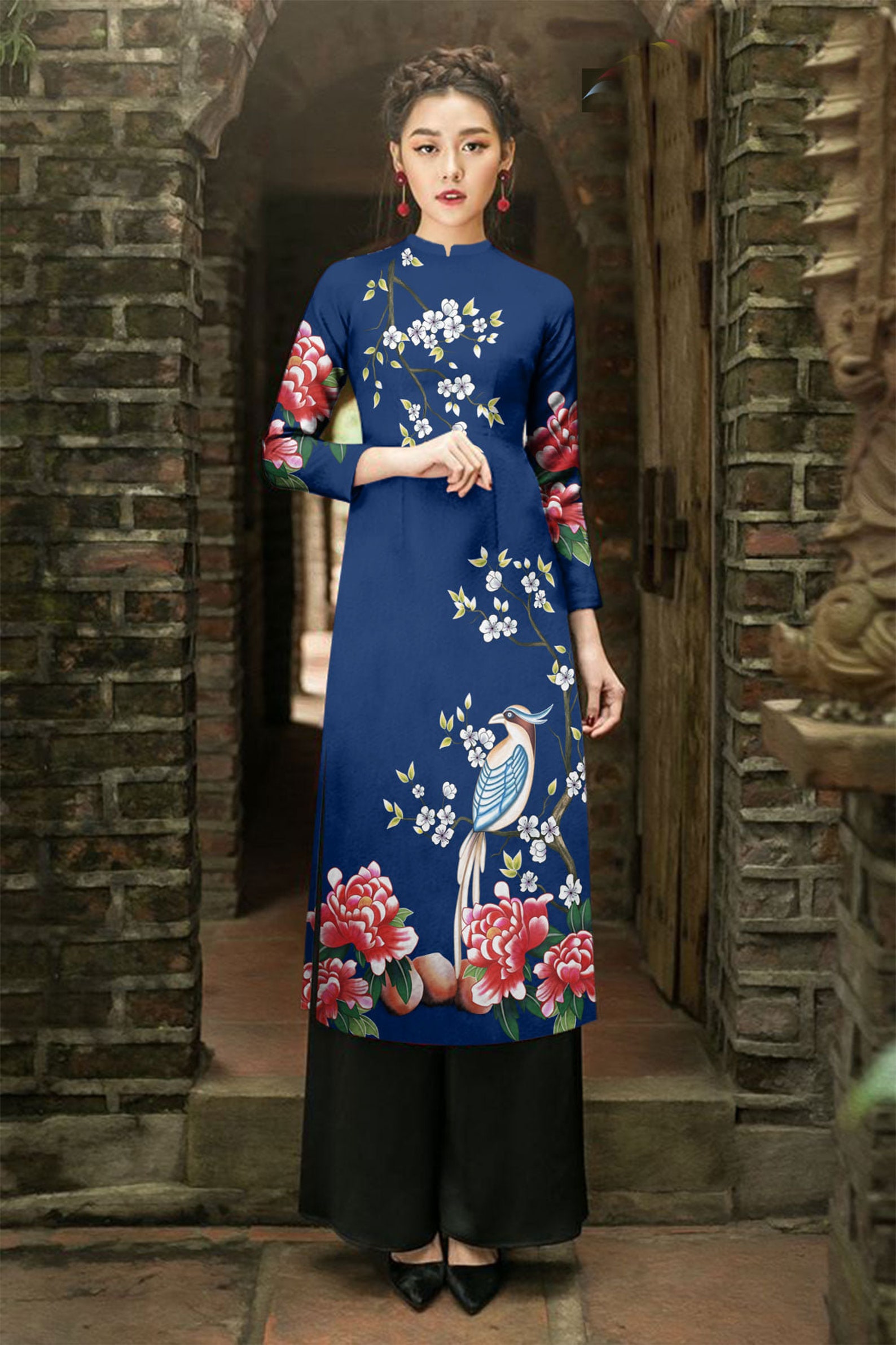 vietnamese silk robe
