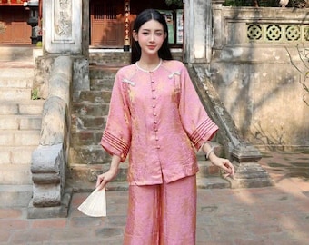 women buddhist clothing set, meditation clothes( đồ phật tử, đồ bộ đi chùa/ đi chơi)