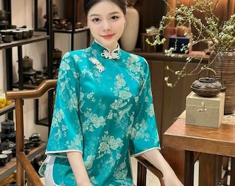 Đồ bộ phật tử,bà ba, đồ chùa temple  women/girls/yound adult, emboidery pajamas set