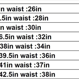 May include: A white table with black text displays a size chart for clothing. Sizes range from PS to P5XL, with chest and waist measurements in inches. The chart includes chest sizes from 32 inches to 42.5 inches and waist sizes from 26 inches to 38 inches.