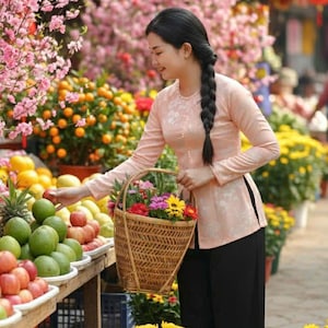 Áo bà ba  (Southern Vietnamese shirt with pants)|ba ba Gam for women|girl | dress only