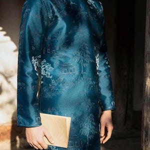 Men ao dai, ao dai Nam, chu re/bridegroom/re phu ao dai, young men aodai, Vietnamese traditional ao dai for Men--ready to ship