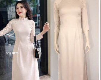 Vietnamese Traditional Ao Dai for Women dress only-ready to ship