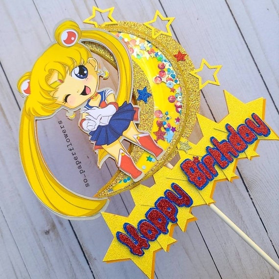 Sailor Moon Cake Topper Sailor Moon theme Birthday Sailor | Etsy