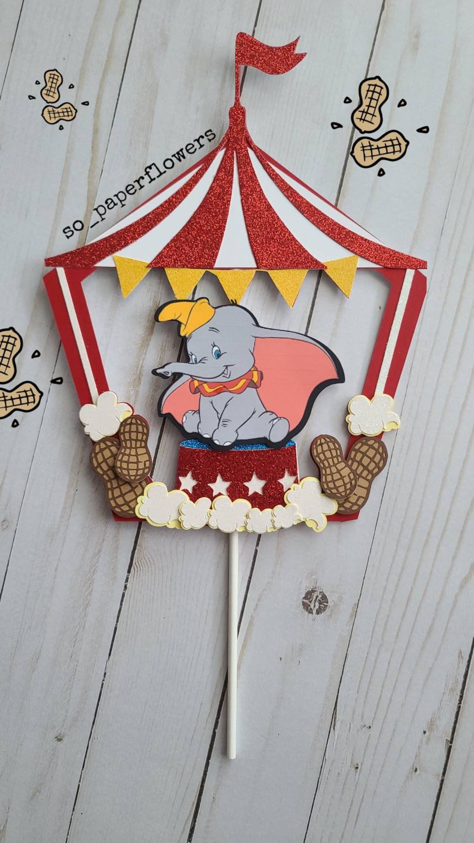 Dumbo Cake Topper Baby Dumbo Cake Topper Baby Shower Cake Etsy