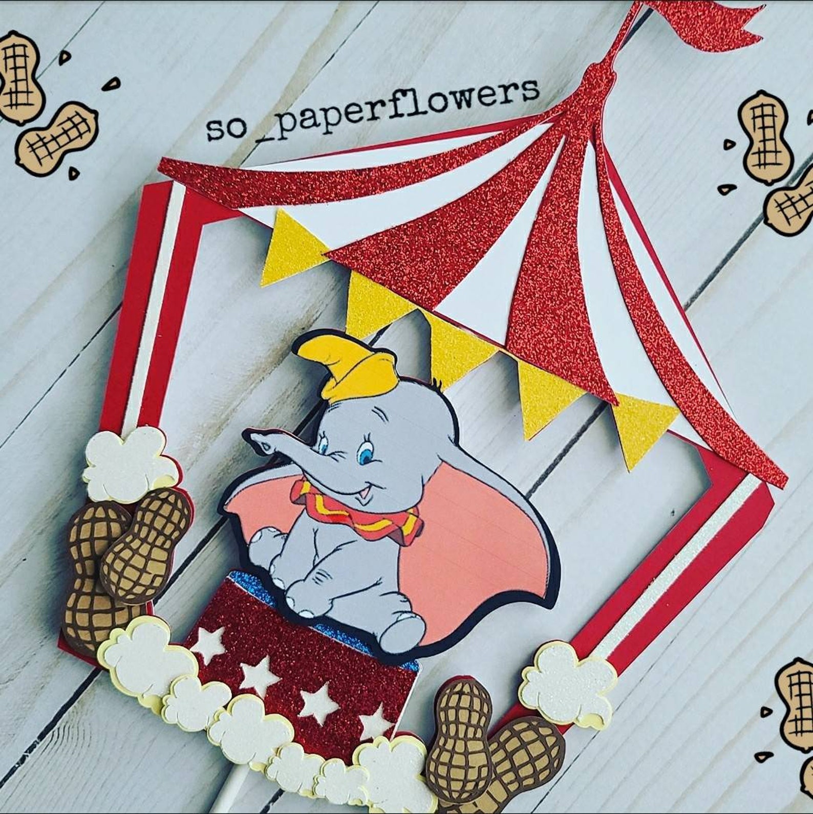Dumbo Cake Topper Baby Dumbo Cake Topper Baby Shower Cake Etsy