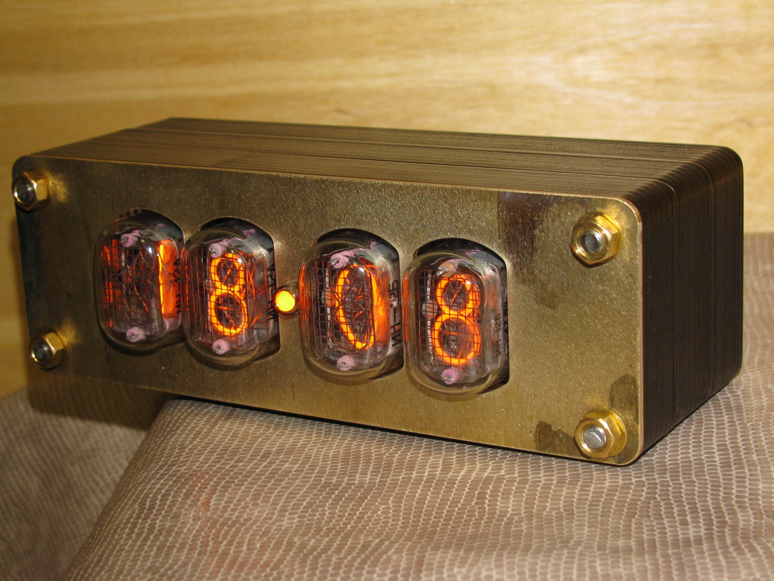 Nixie tube clock IN12/Brass clock/Nixie tube/Nixie clock/Tube Etsy