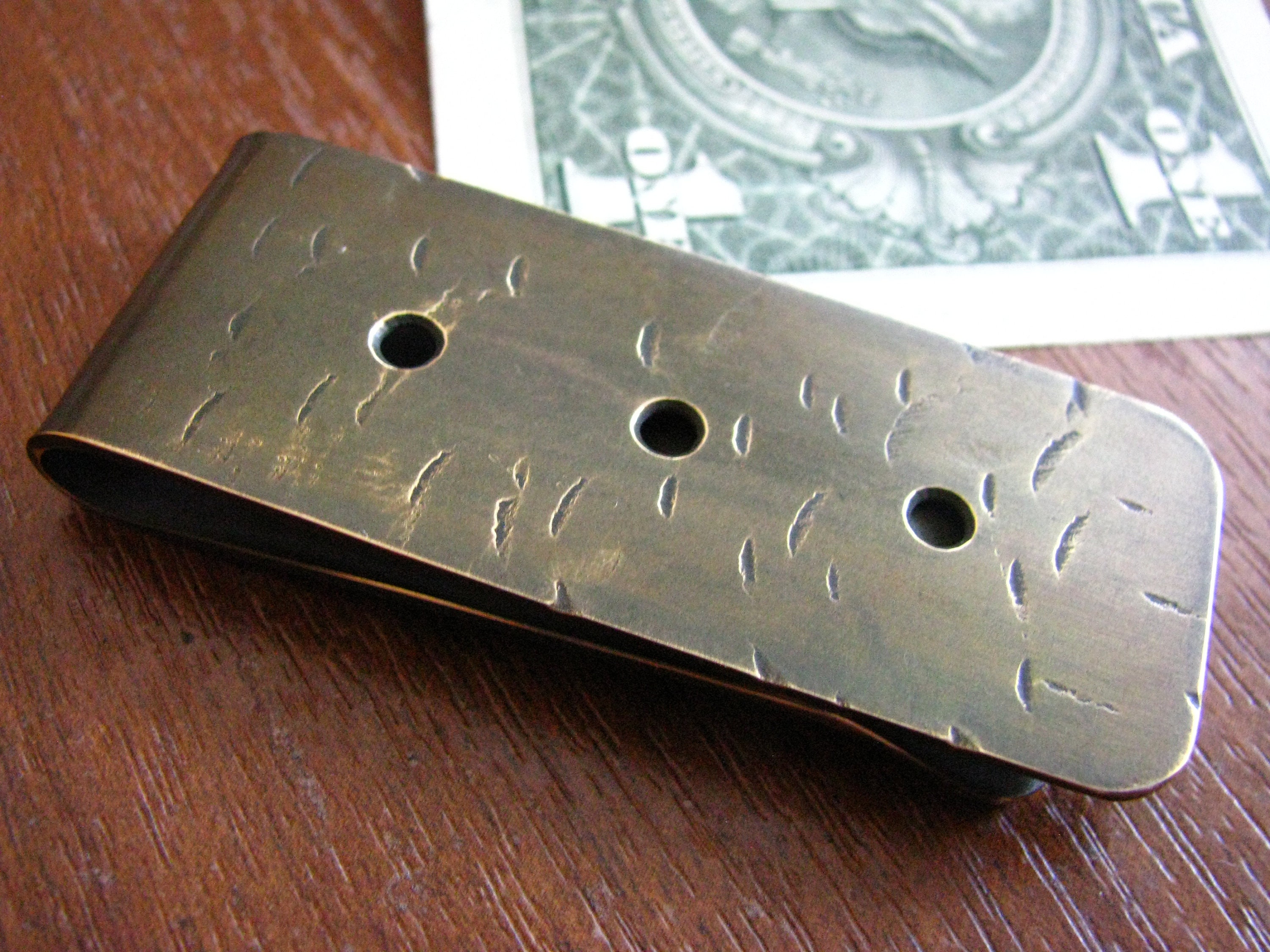 Brass money clip/Money clip/Bill fold/Brass money/Vintage Etsy