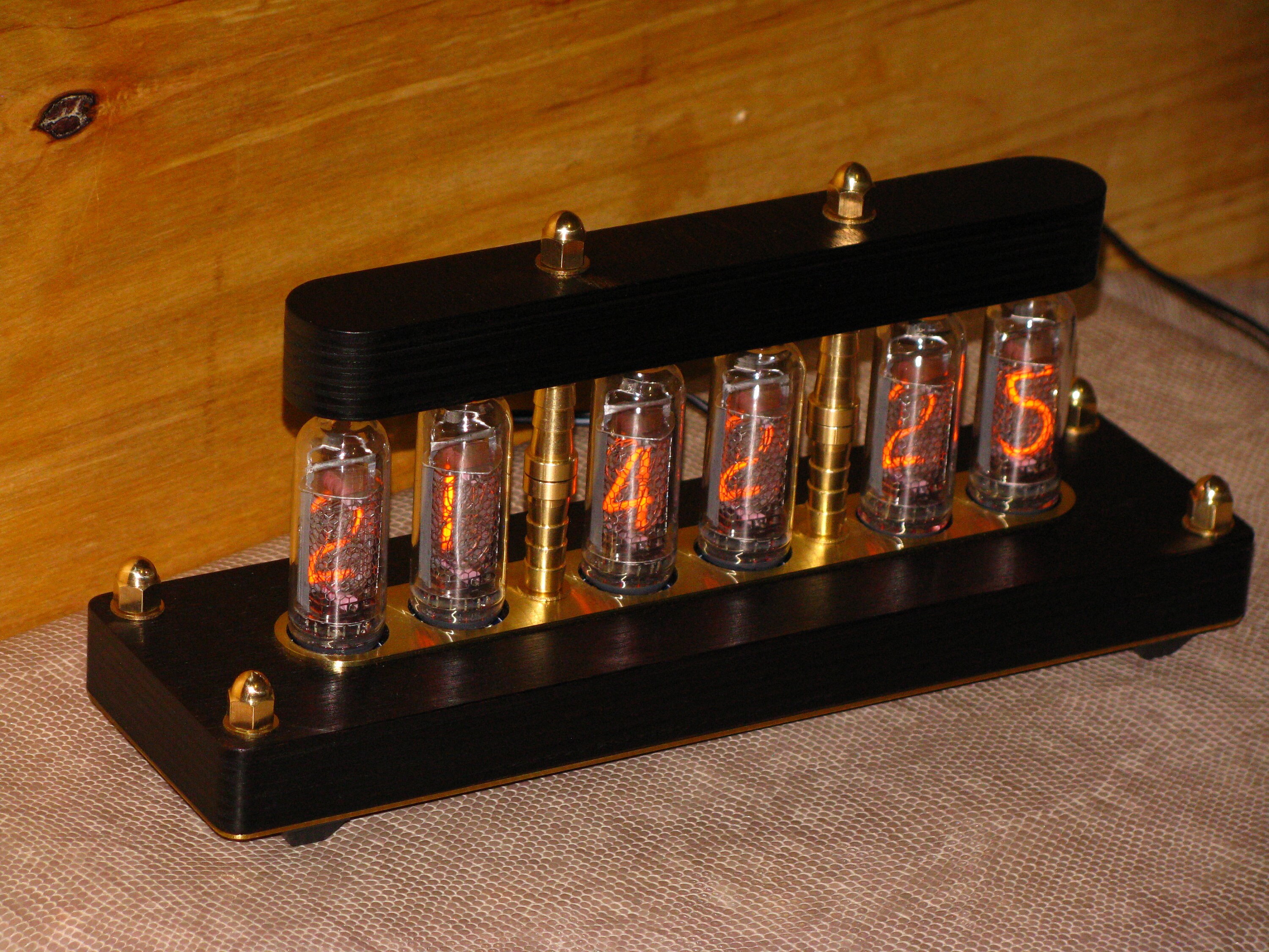 Nixie tube clock IN14/Brass clock. Etsy