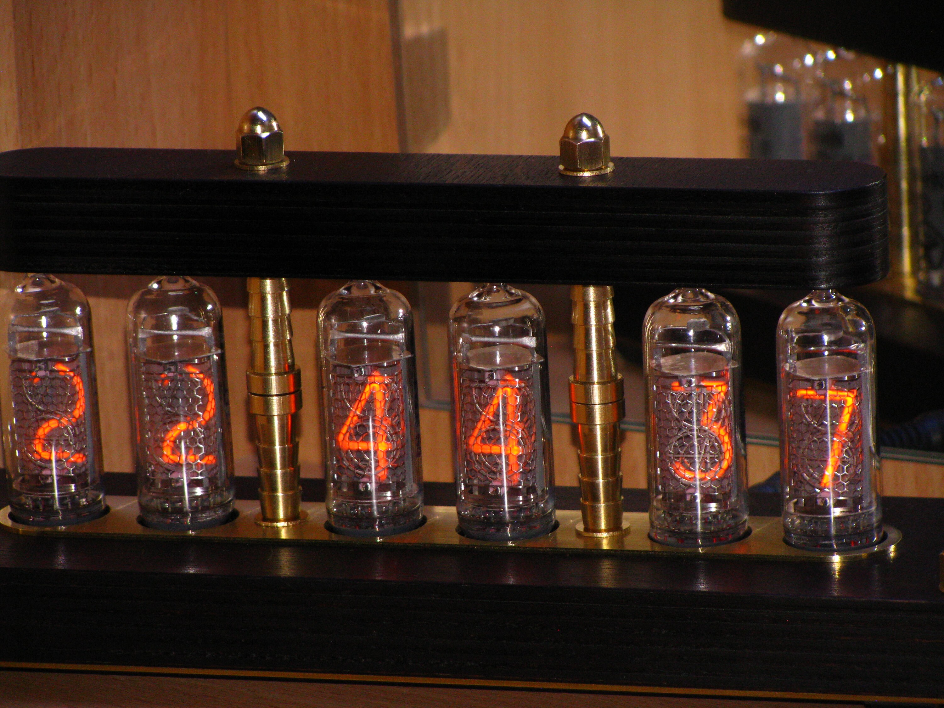 Nixie Tube Clock In14/brass Clock/nixie Tube/nixie Clock/tube Etsy