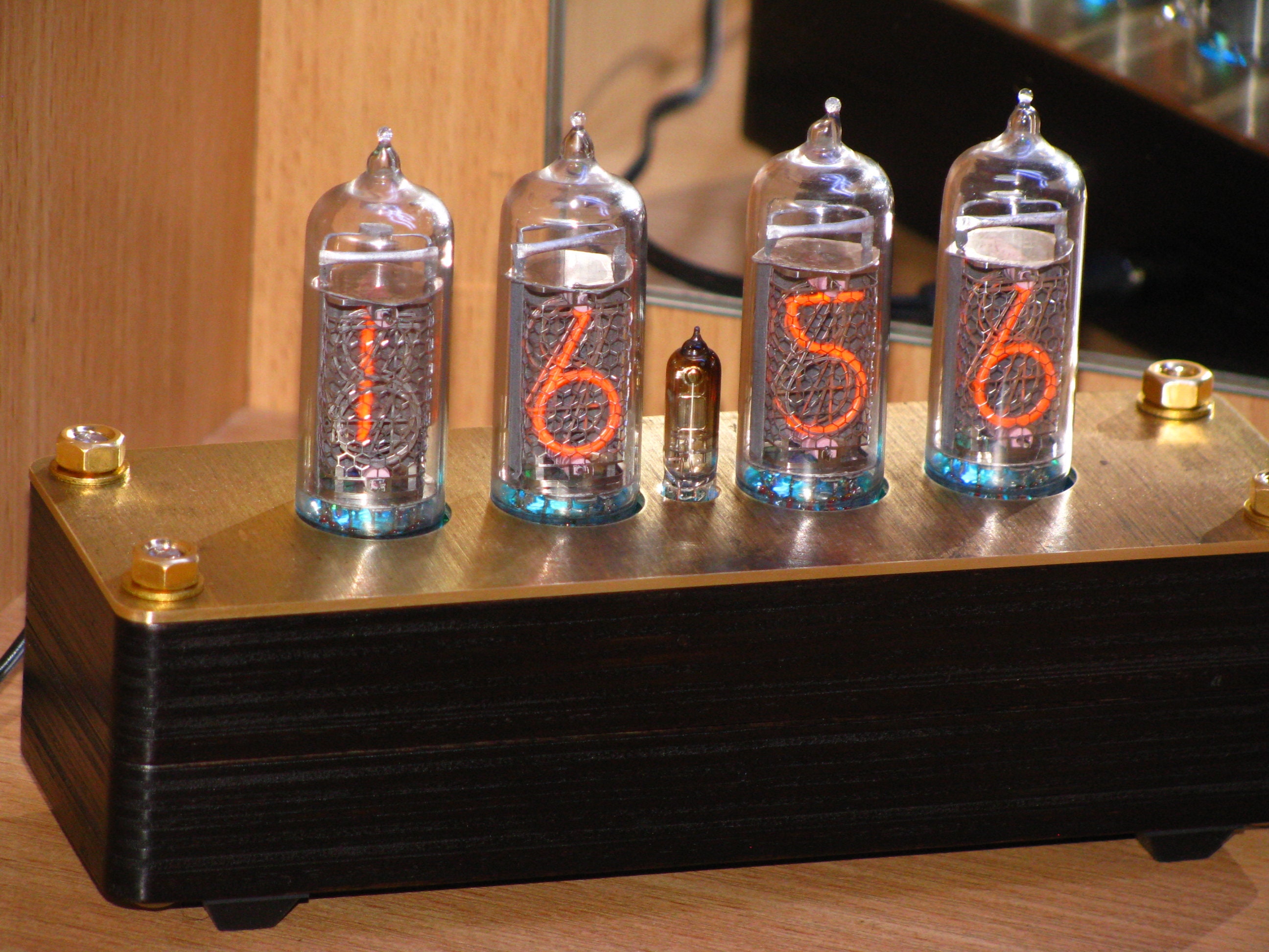 Nixie Tube Clock In-14/nixie Clock/steampunk Clock/brass | Etsy