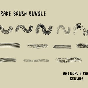 PROCREATE RAKE BRUSHES Texture Brush Pack, procreate crayon brushes, procreate chalk brushes, procreate noise, procreate illustration,
