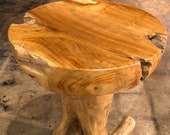 Teak Stool Round Teak Table Natural Teak Bar Stool Teak Root Table Teak Plant Stand
