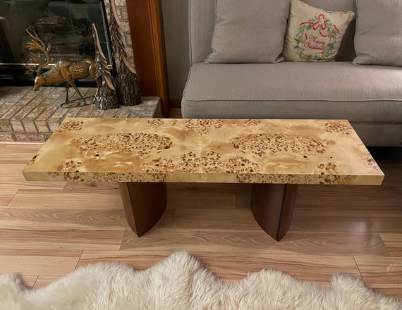 Custom Burl Wood Coffee Table Tall Contemporary Coffee Table Burl Wood Mid  Century Modern Furniture Made in USA - Etsy UK