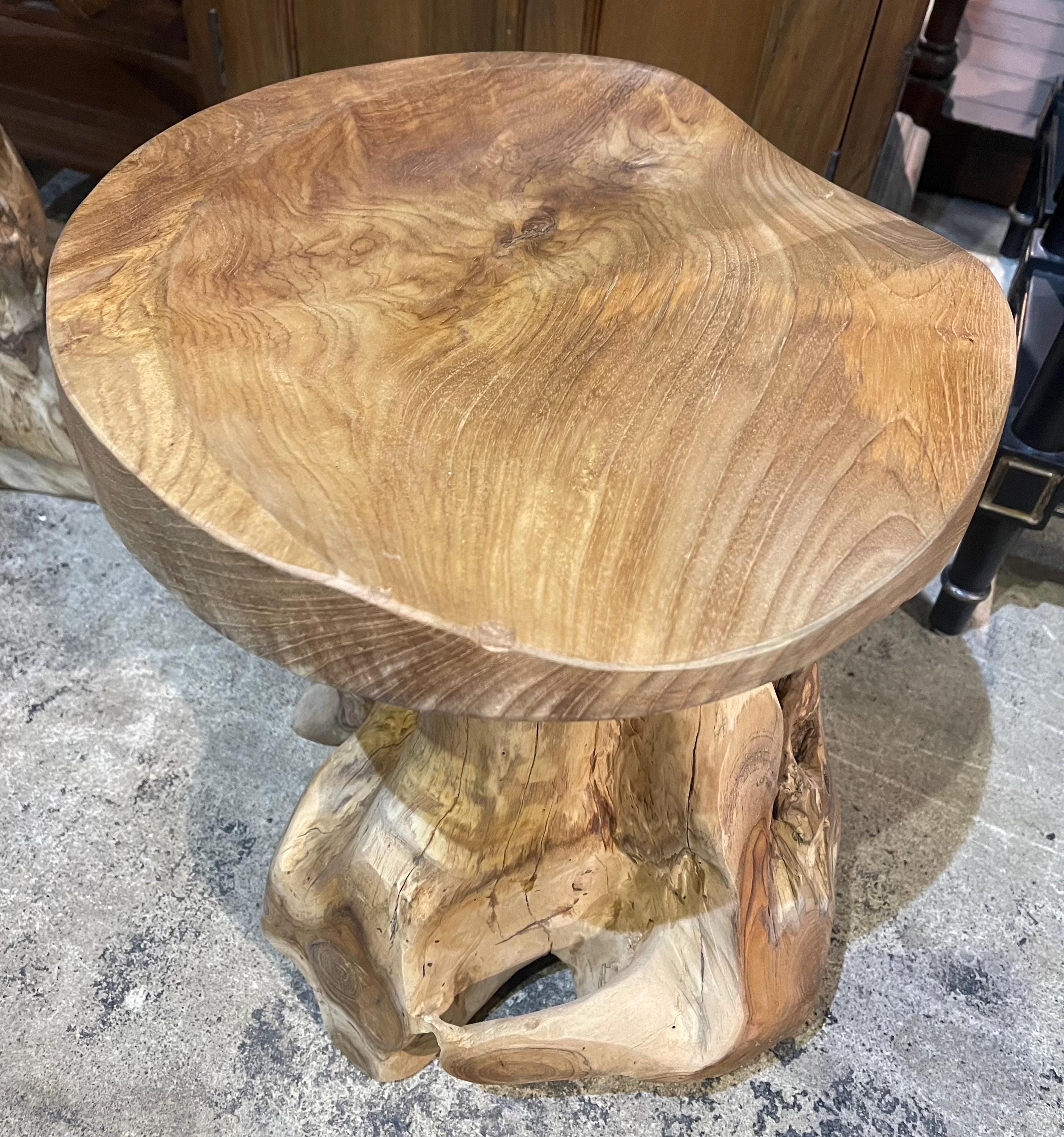Natural Teak Root Side Table or Plant Stand - Etsy
