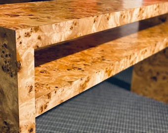 Oryginalna konsola z drewna czeczotowego 1970 w stylu Retro Sofa stolik z drewna czeczotowego stolik pod telewizor w połowie wieku nowoczesne meble wykonane w USA