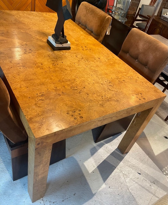 Burl dining table discount