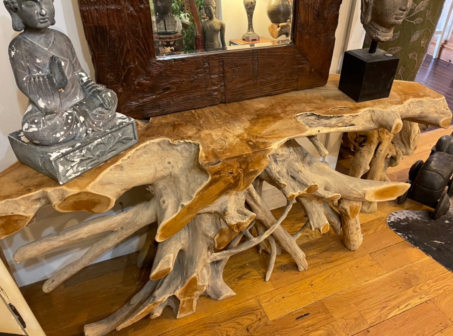 Teak Root Console Table Teak Driftwood Sofa Table Teak Etsy