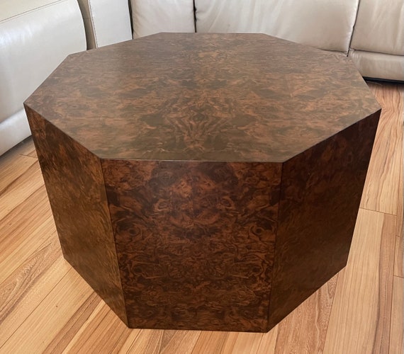 Octagon coffee table wood discount