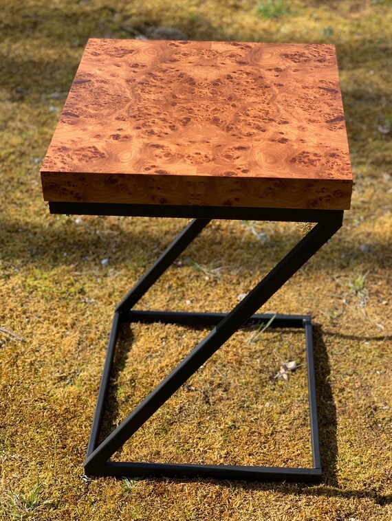 Burl Wood Mid Century Modern End Table Mcm Side Burl Wood Mid Century Modern End Table, Burl Wood Modern End Table