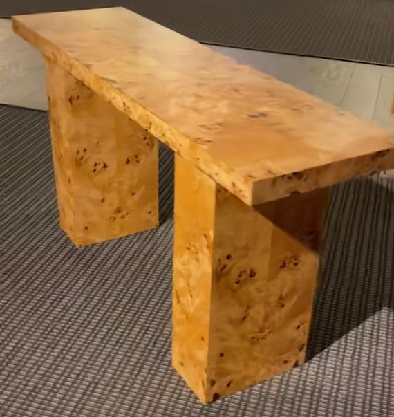 Burl wood tv stand deals