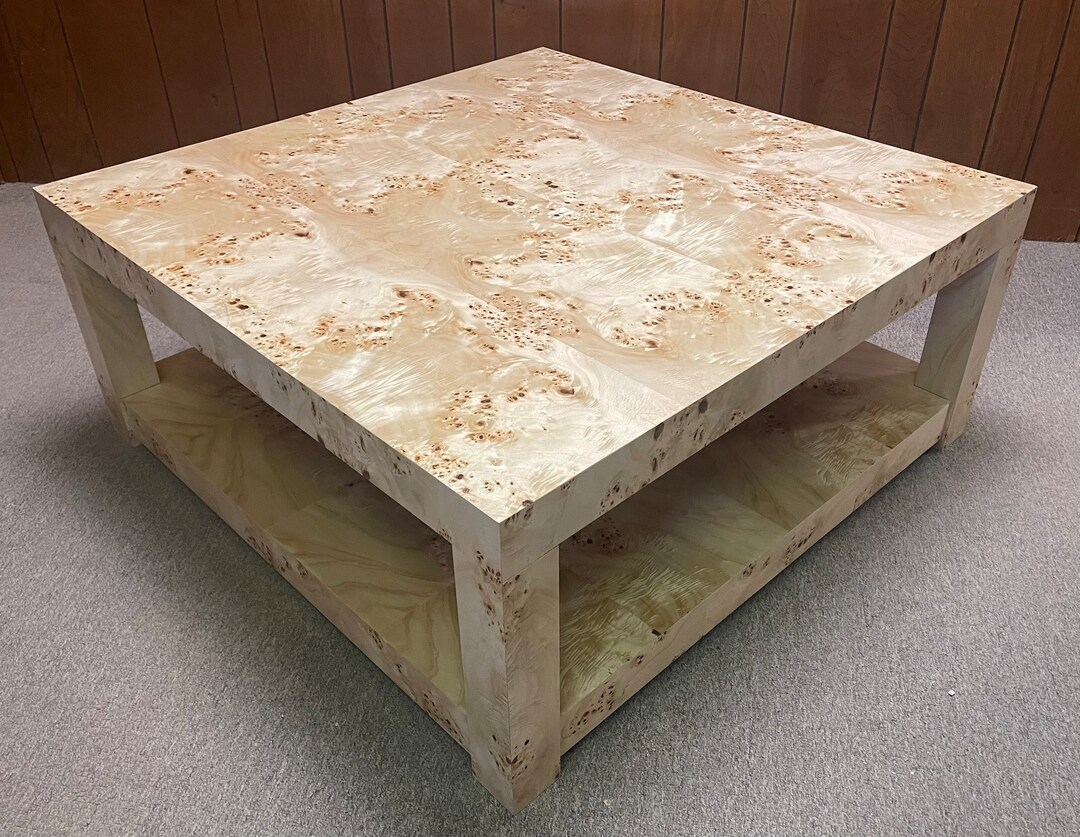 Genuine Burl Wood Coffee Table Mid Century Modern 1970s Style - Etsy