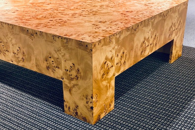 Genuine Burl Wood Coffee Table Mid Century Modern 1970s Style - Etsy