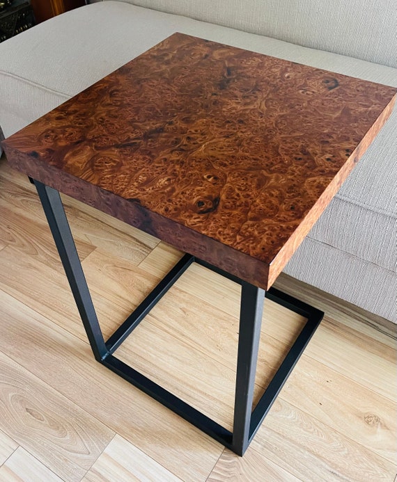 Burl Wood Mid Century Modern End Table Mcm Side Burl Wood Mid Century Modern End Table, Burl Wood Modern End Table