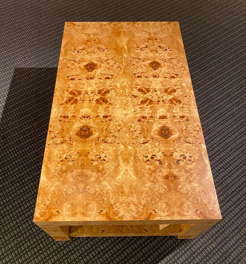 Genuine Burl Wood Coffee Table Mid Century Modern 1970s Style - Etsy