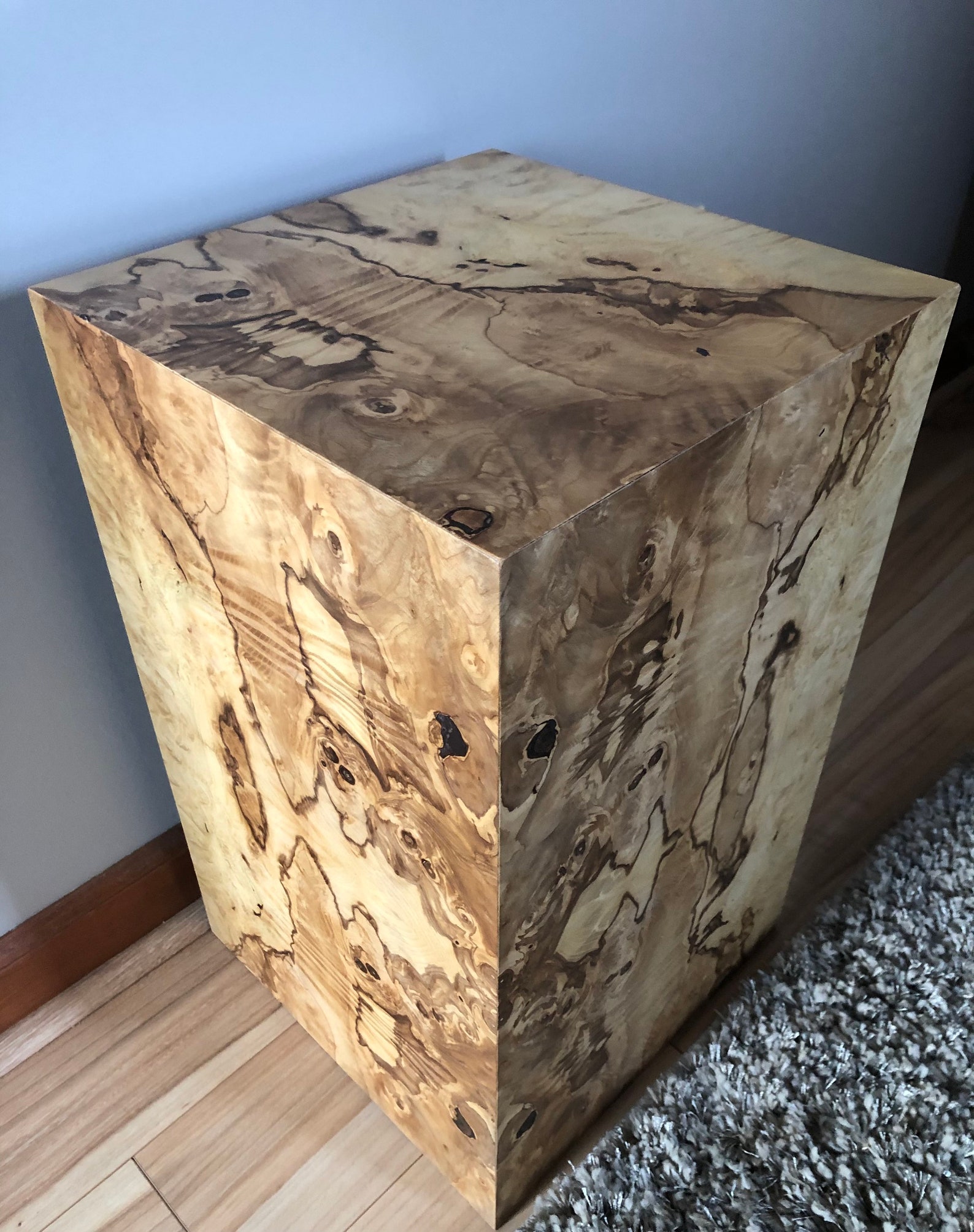 Mid Century Retro Style Cube End Table MCM Cube Side Table Etsy