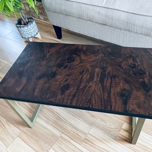 Genuine Burl Wood Coffee Table MCM Accent Table Burl Sofa Table Furniture Mid Century Modern Furniture Made in USA