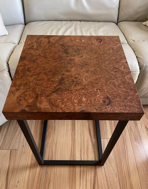Burl Wood Mid Century Modern End Table Mcm Side Burl Wood Mid Century Modern End Table, Burl Wood Modern End Table
