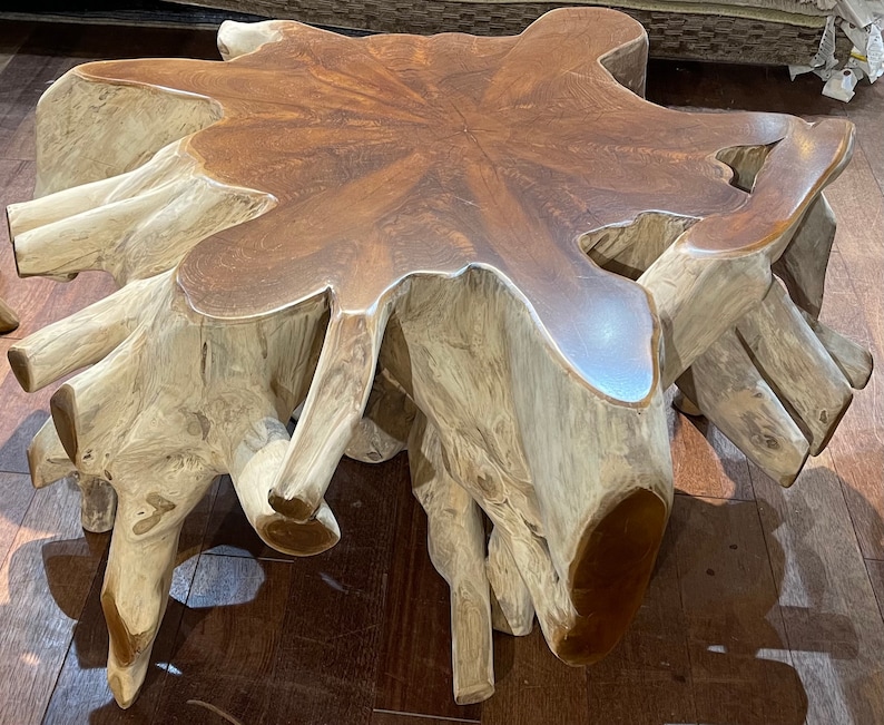 Teak Root Coffee Table Teak Wood Accent Table Teak End Table Etsy