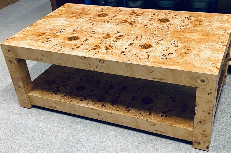 Genuine Burl Wood Coffee Table Mid Century Modern 1970s Style - Etsy