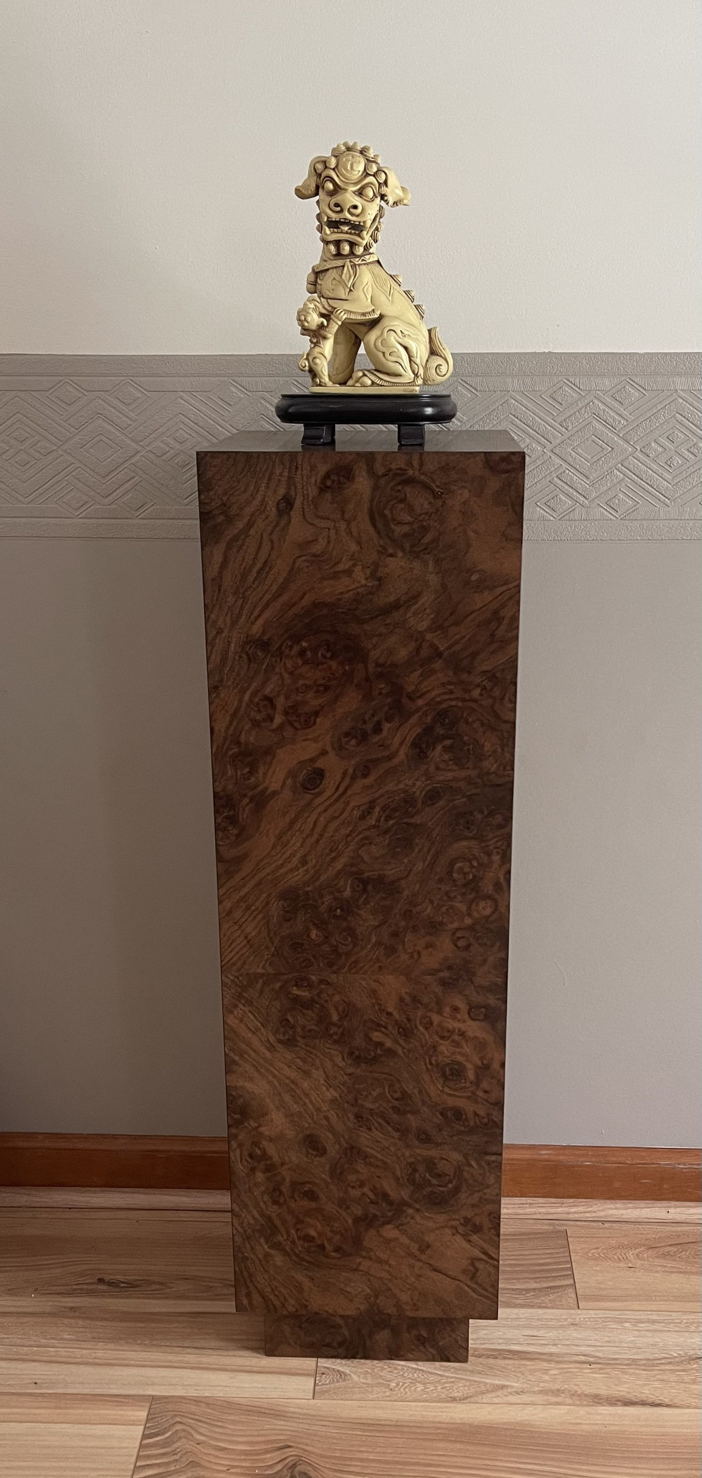 Made to Order Genuine Burl Wood Tall Display Pedestal Mid Century Retro Style Cube End Table Cube Side Table Modern Furniture Made in USA Etsy