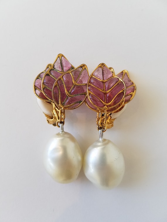 CHANEL Pearl And Gripoix Earrings