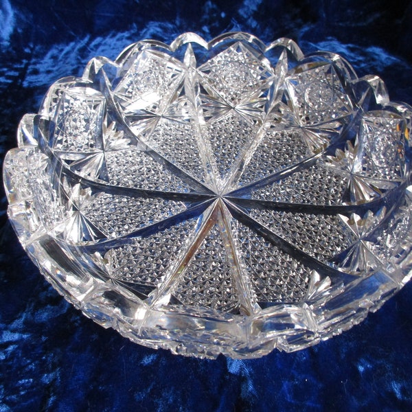 Antique Crystal Bowl Etsy